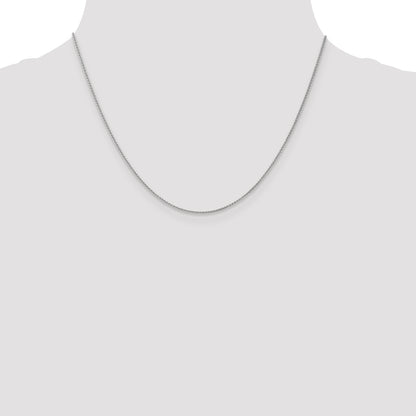 18 Inch 10K White Gold 1mm Spiga Chain