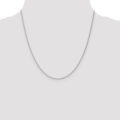 20 Inch 10K White Gold 1mm Spiga Chain