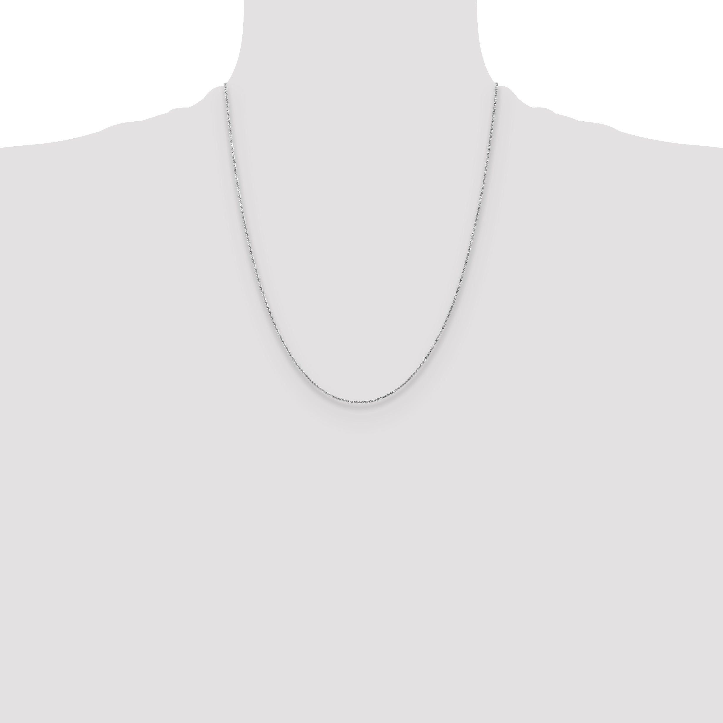10K White Gold 1mm Spiga Chain