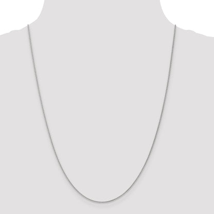 24 Inch 10K White Gold 1mm Spiga Chain