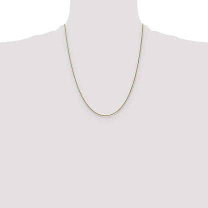 22 Inch 10K Yellow Gold 1.2mm Spiga Chain Necklace