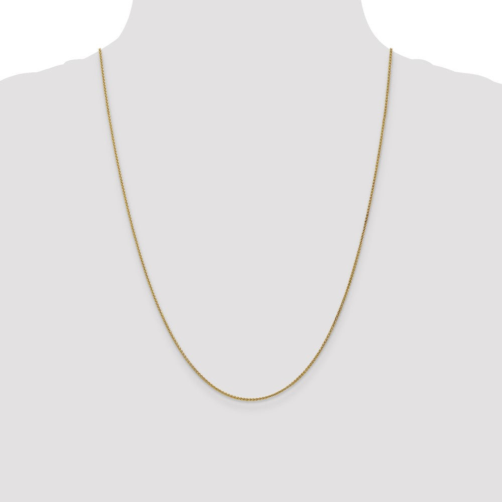 24 Inch 10K 1.2mm Spiga Chain Necklace