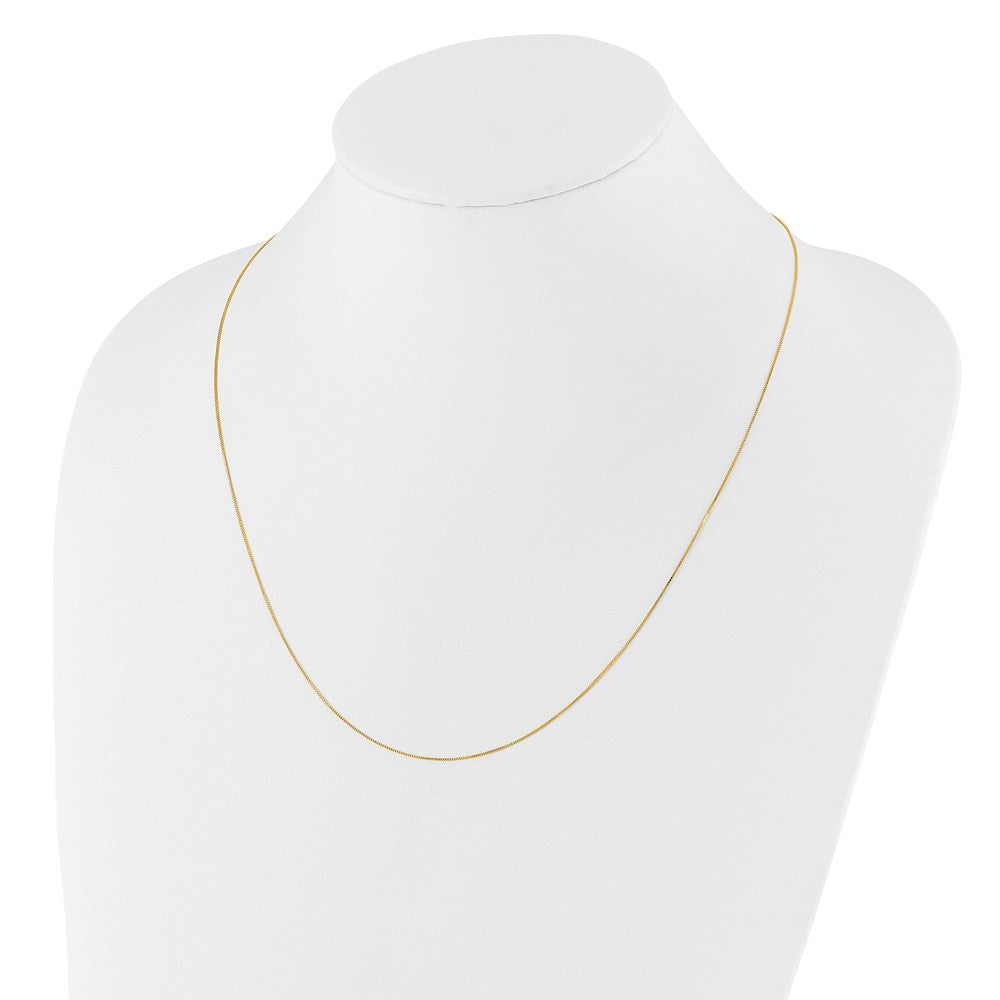 22 Inch 10K Adjustable .55mm Baby Box Chain Necklace