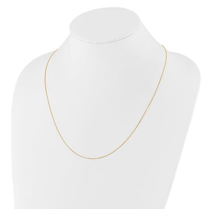 22 Inch 10K Adjustable .55mm Baby Box Chain Necklace