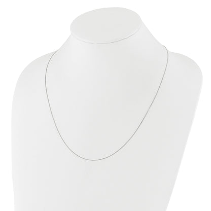 22 Inch 10K White Gold Adjustable .55mm Baby Box Chain