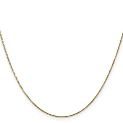 18 Inch 10K .65mm D/C Spiga Chain Necklace