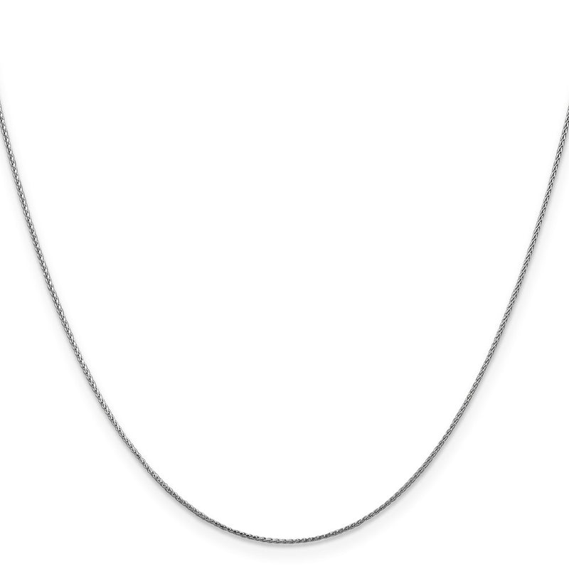 22 Inch 10K White Gold .65mm D/C Spiga Chain Necklace