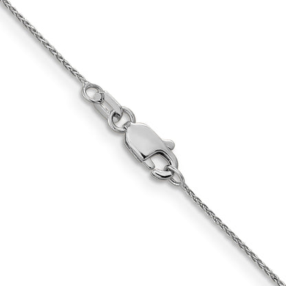 20 Inch 10K White Gold .65mm D/C Spiga Chain