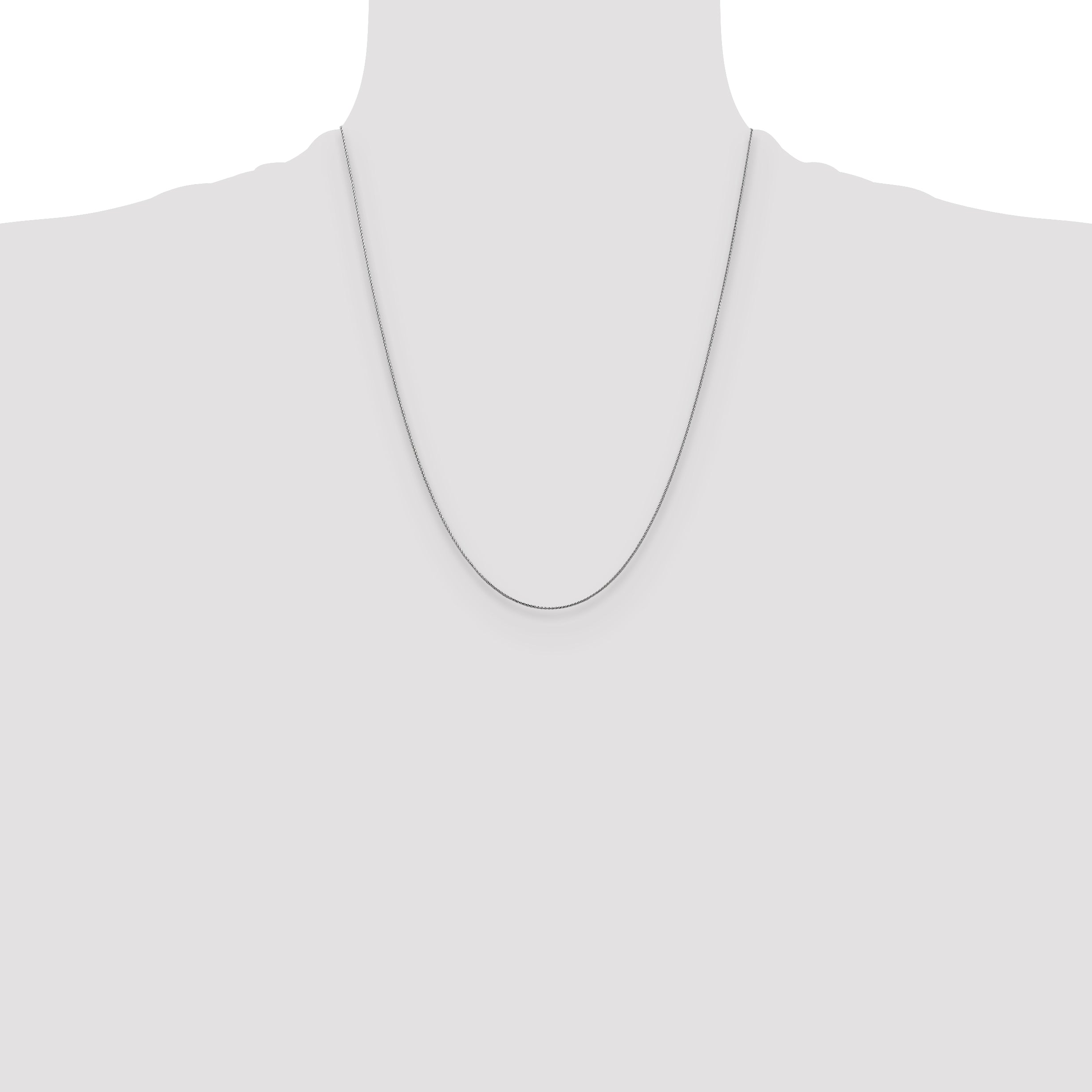 10K White Gold .65mm D/C Spiga Chain