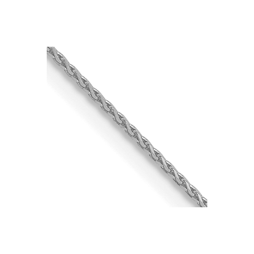 18 Inch 10K White Gold .65mm D/C Spiga Chain Necklace