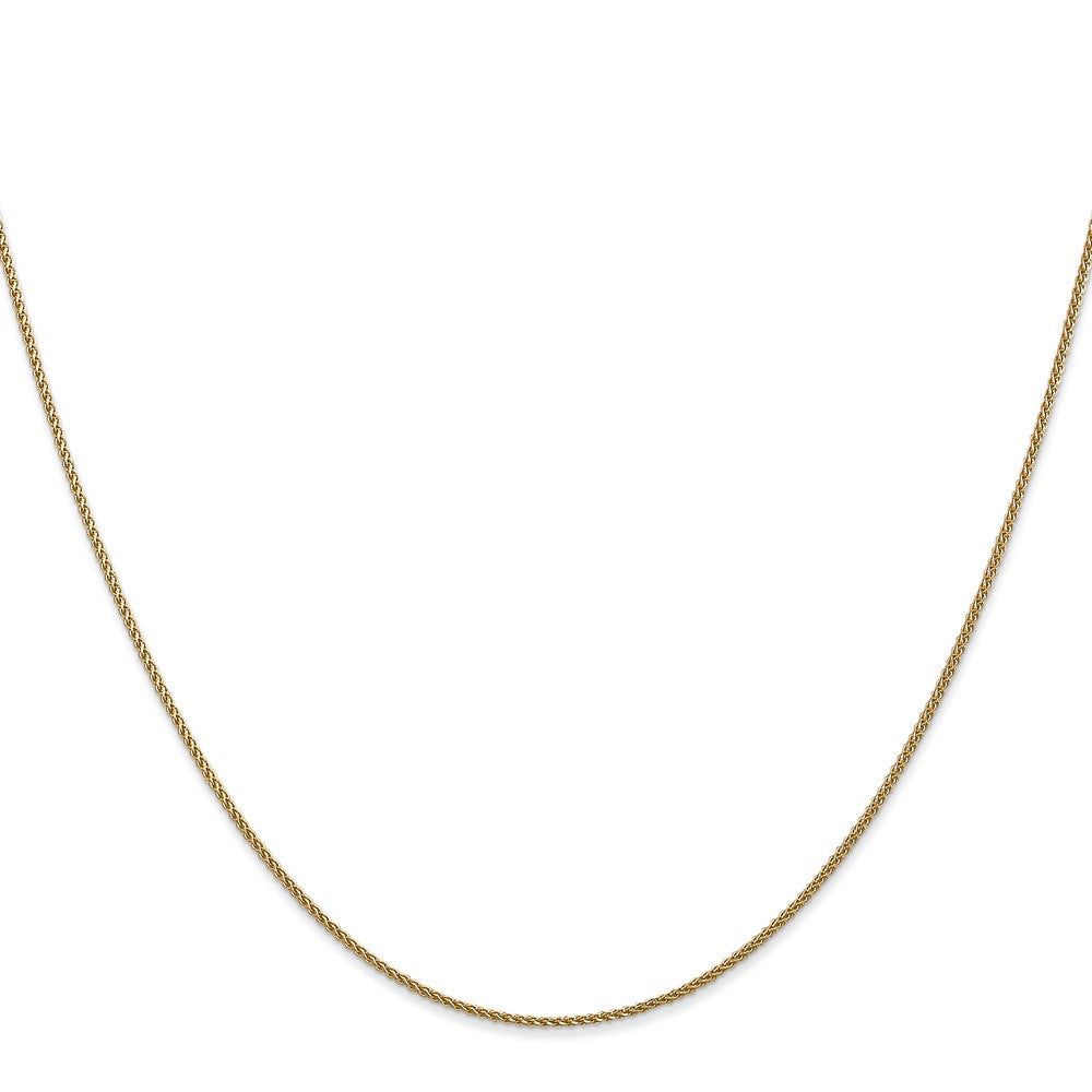 24 Inch 10K 1mm D/C Spiga Chain Necklace