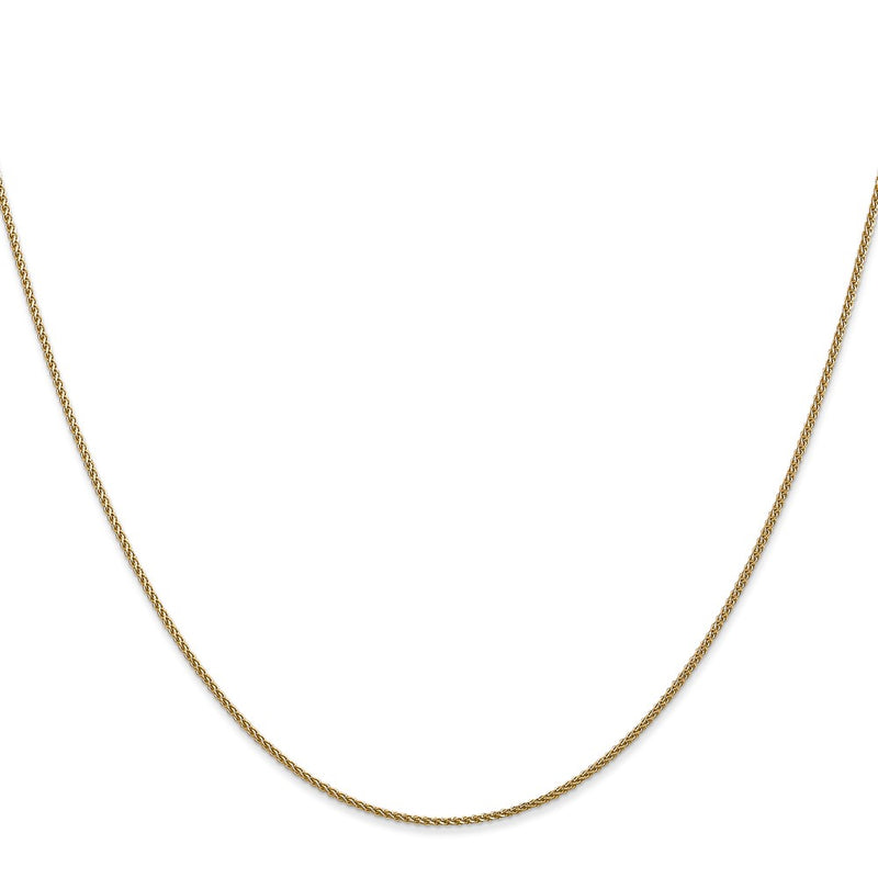 24 Inch 10K 1mm D/C Spiga Chain Necklace