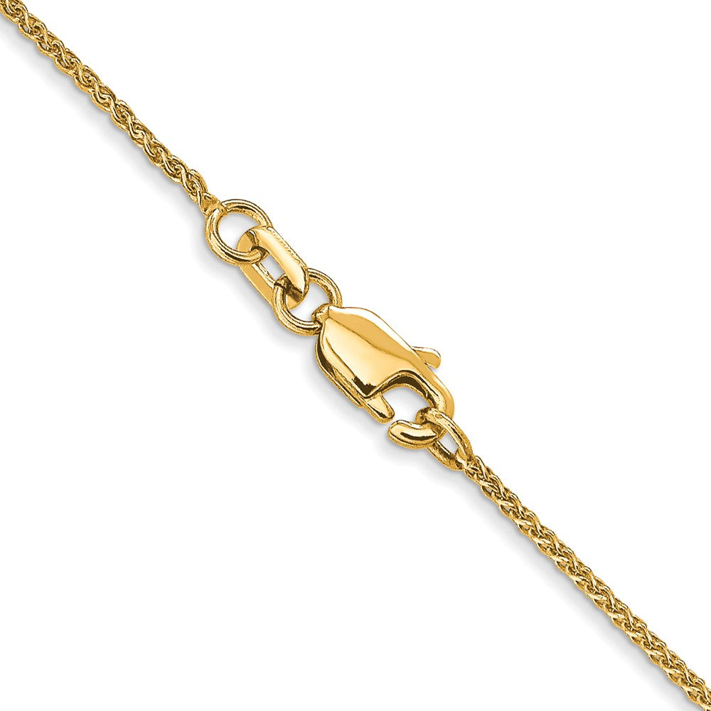 20 Inch 10K 1mm D/C Spiga Chain Necklace