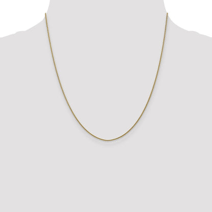20 Inch 10K 1mm D/C Spiga Chain Necklace