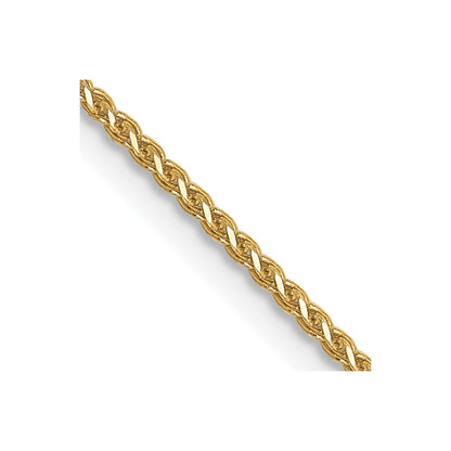 20 Inch 10K 1mm D/C Spiga Chain Necklace