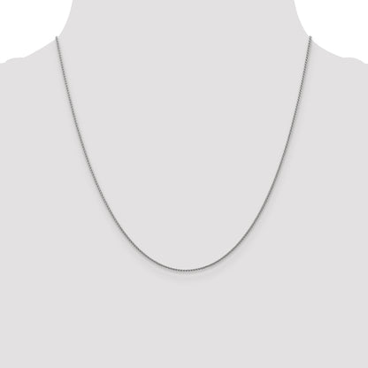 20 Inch 10K White Gold 1mm D/C Spiga Chain