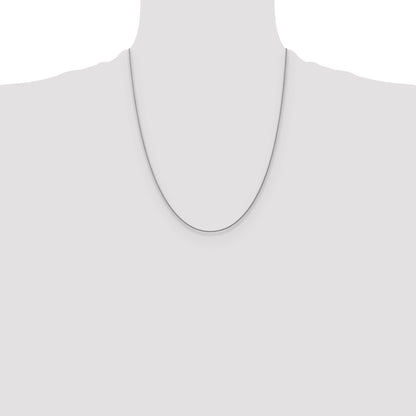 10K White Gold 1mm D/C Spiga Chain
