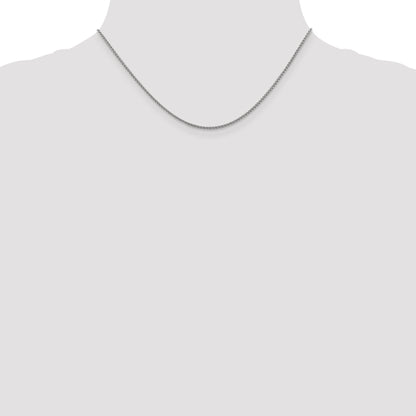 16 Inch 10K White Gold 1.5mm D/C Spiga Chain