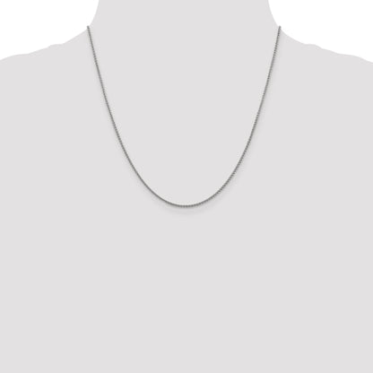 20 Inch 10K White Gold 1.5mm D/C Spiga Chain