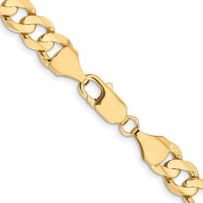 20 Inch 10K 8.75mm Concave Figaro Chain Necklace