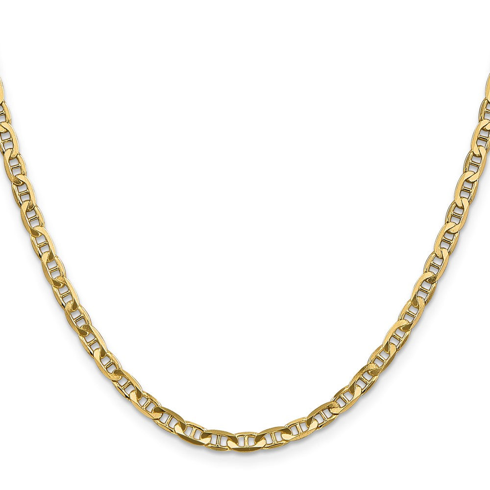 20 Inch 10K 3.75mm Concave Anchor Chain Necklace