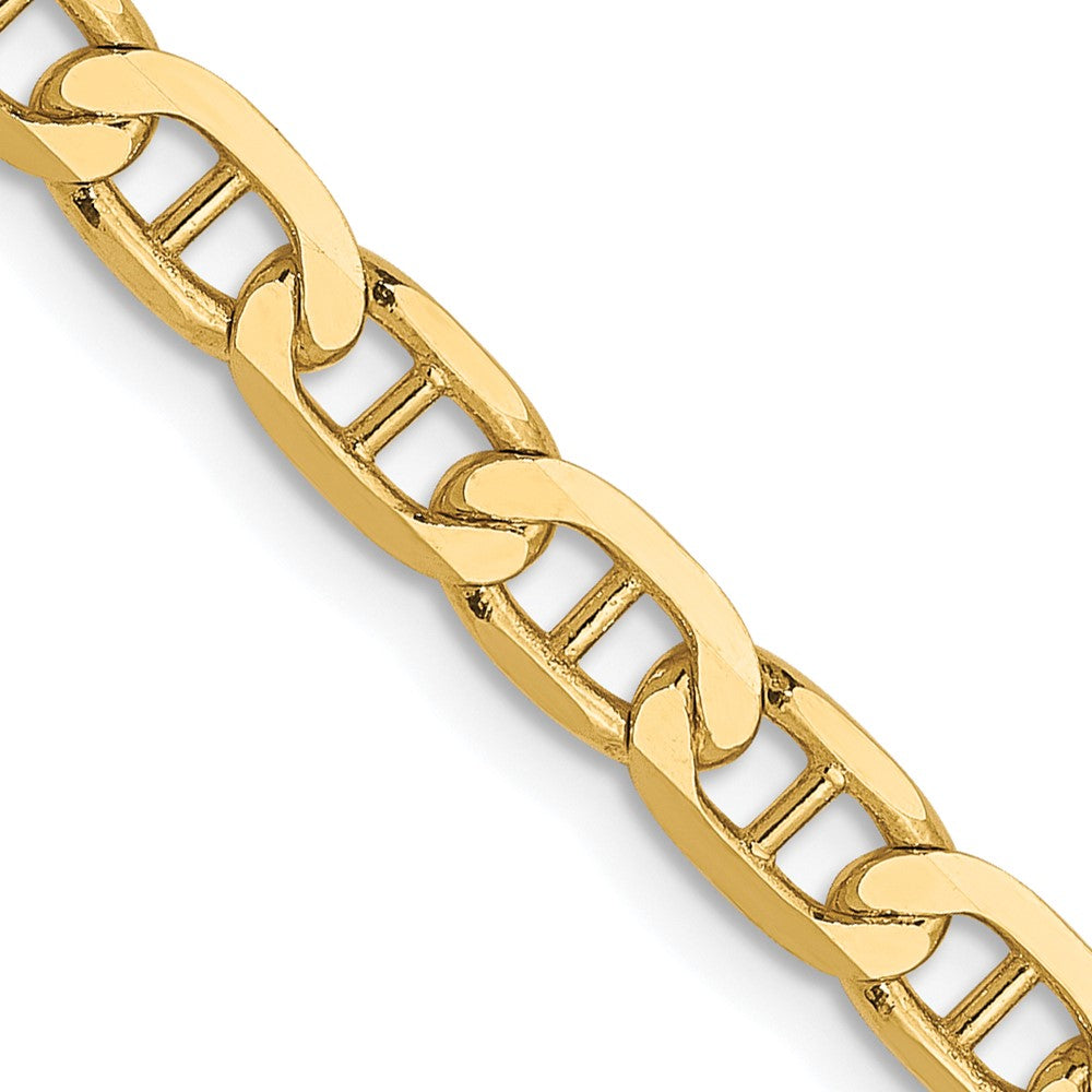 24 Inch 10K 3.75mm Concave Anchor Chain Necklace