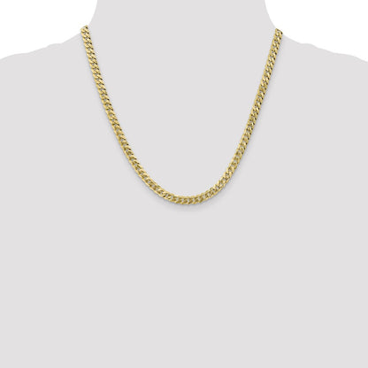 20 Inch 10K 5.75mm Flat Beveled Curb Chain Necklace