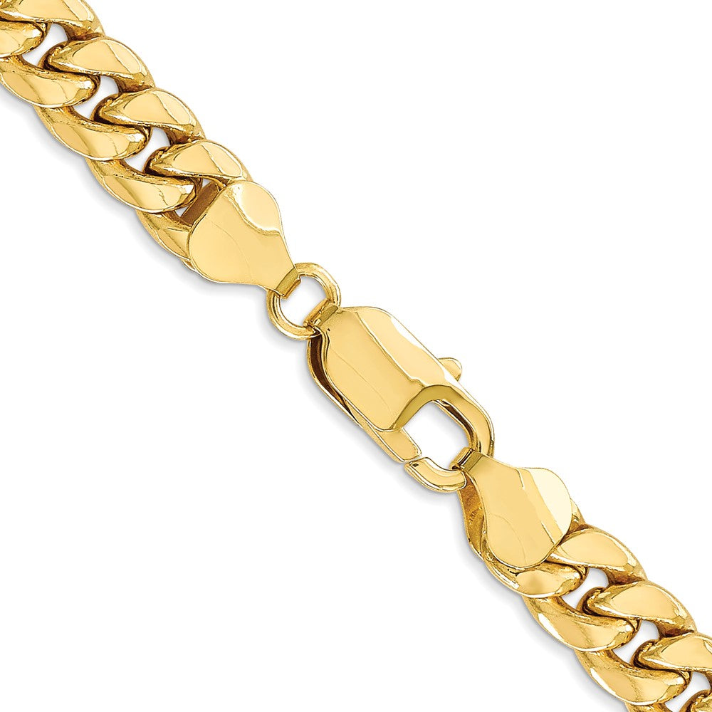 26 Inch 10K 7.3mm Semi-Solid Miami Cuban Chain Necklace