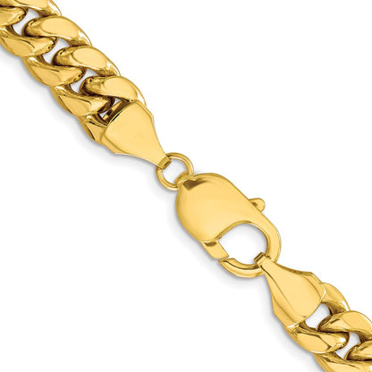 22 Inch 10K Semi-Solid 9.3mm Miami Cuban Chain Necklace