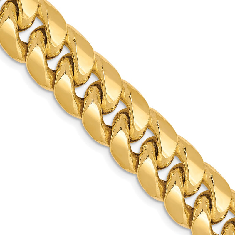 24 Inch 10K Semi-Solid 9.3mm Miami Cuban Chain Necklace