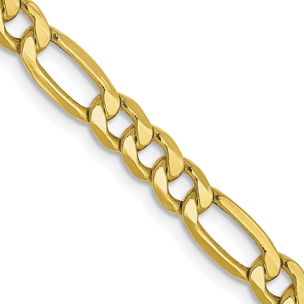 16 Inch 10K 4.75mm Semi-Solid Figaro Chain Necklace