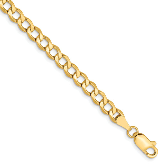 7 Inch 10K 4.3mm Semi-Solid Curb Chain