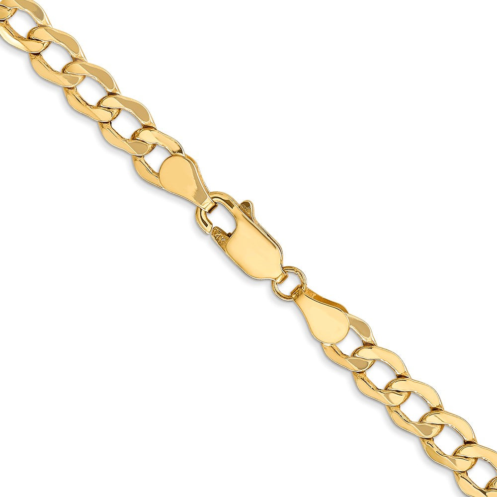 18 Inch 10K 5.25mm Semi-Solid Curb Chain Necklace