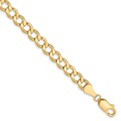 7 Inch 10K 5.25mm Semi-Solid Curb Chain