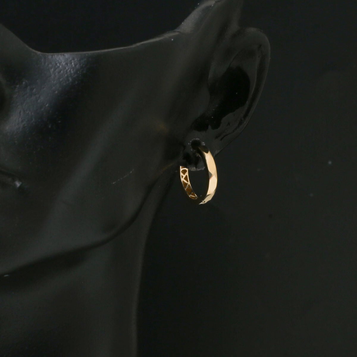 14K Yellow Gold Modern Minimalist Hoop Earrings