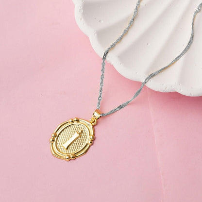 14K Yellow Gold Italian Initial I Pendant