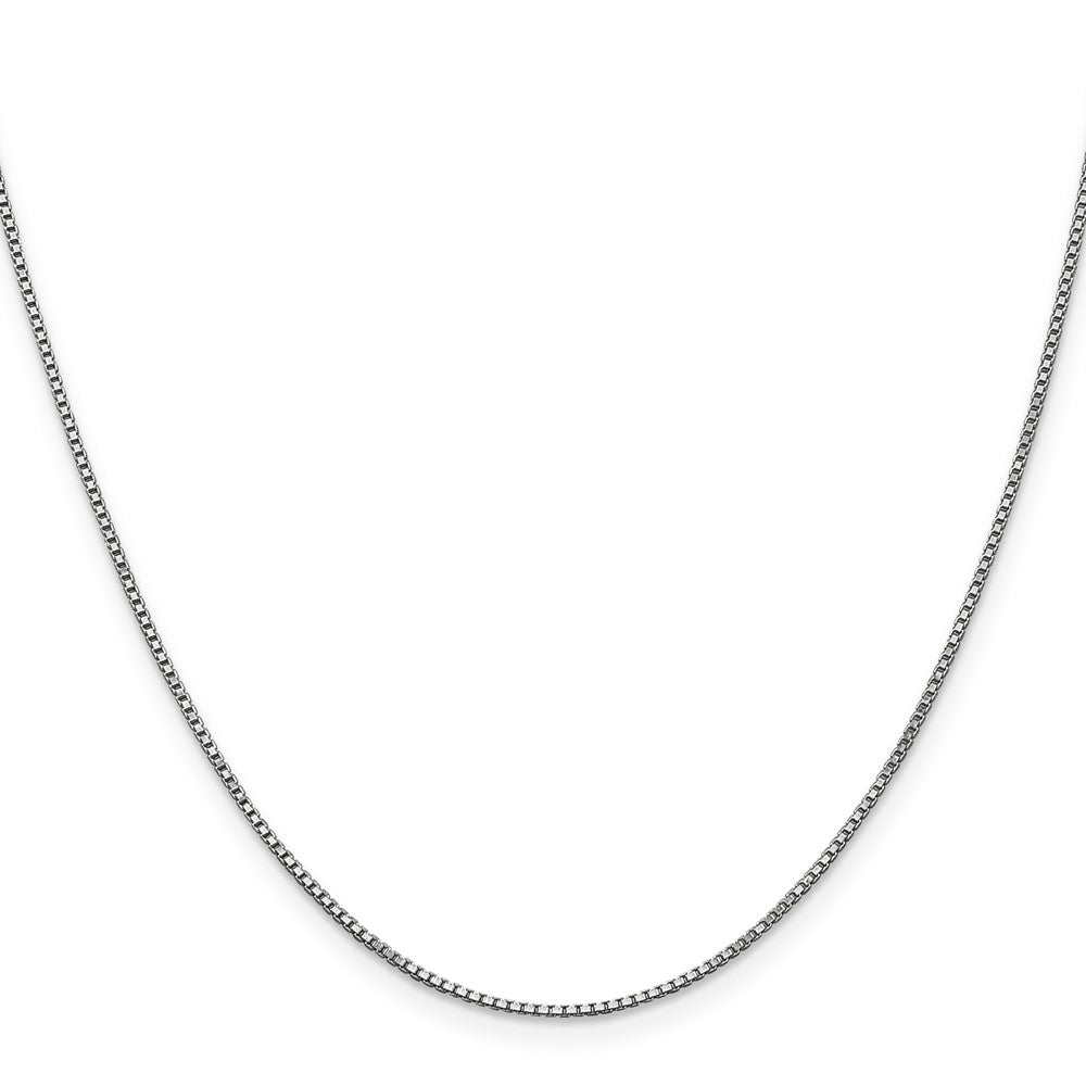 24 Inch 14K White Gold 1mm Box Chain Necklace
