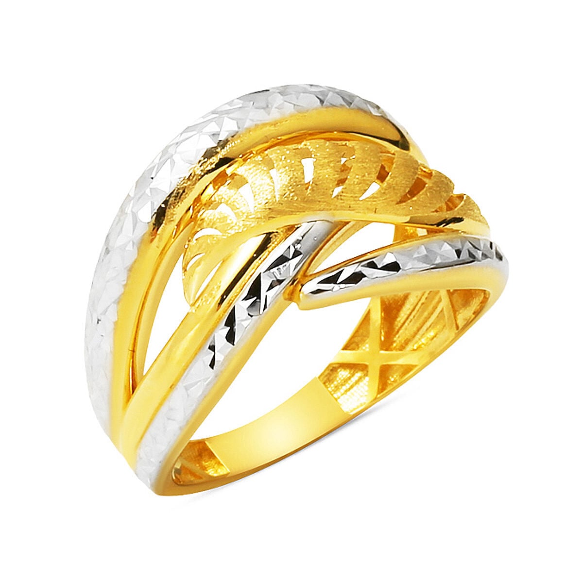 14K Yellow Gold Ivy Shaped Ring