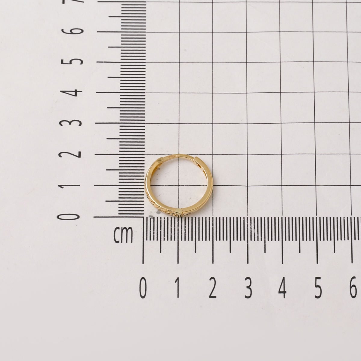 14K Yellow Gold Wheat Double Sided Hoop Earrings