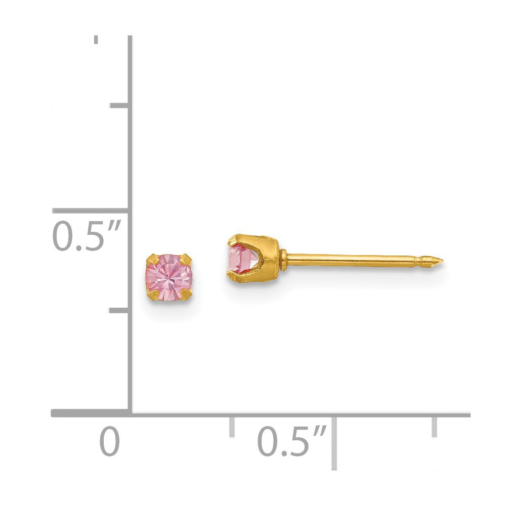 Fashion Inverness 24K Plated June Crystal Birthstone Earrings
