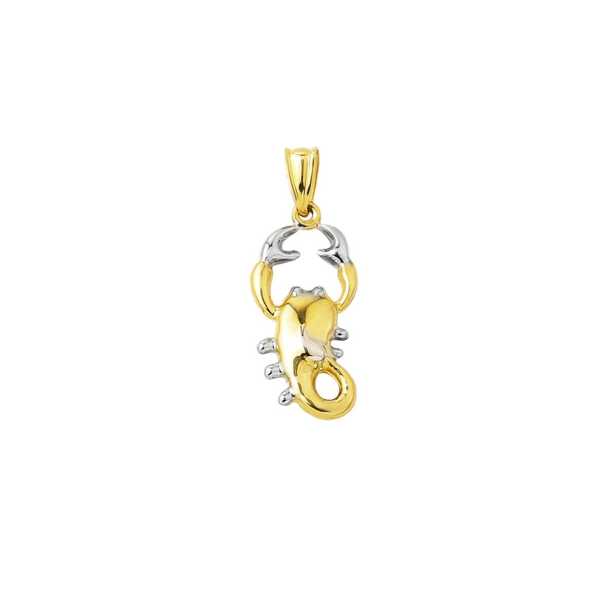14K Yellow Gold Scorpio Zodiac Pendant
