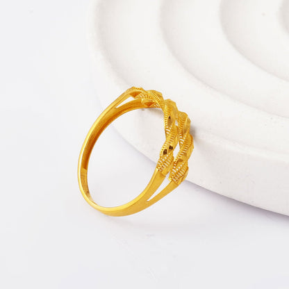 22K Yellow Gold Double Twisted Ring (1.4 g)
