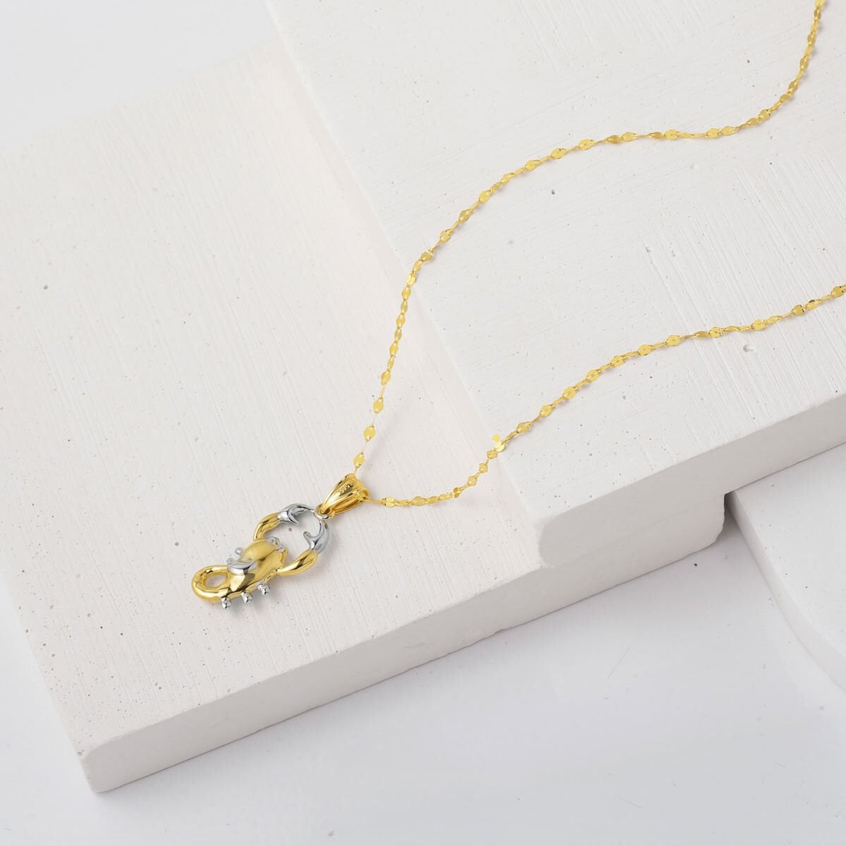 14K Yellow Gold Scorpio Zodiac Pendant