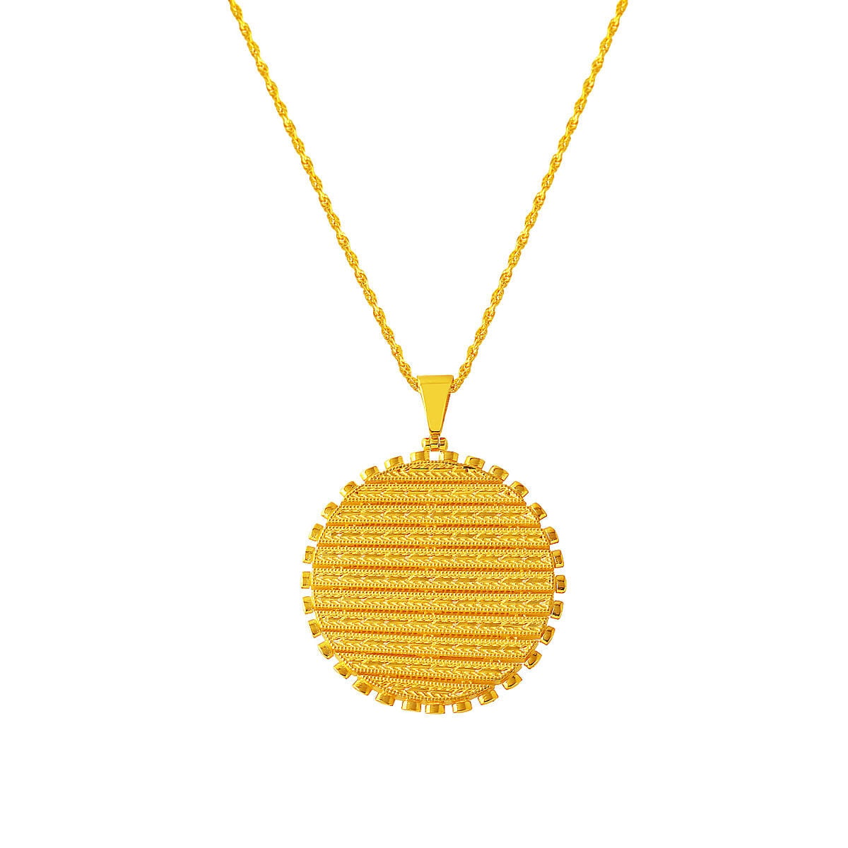 14K Yellow Gold Mesh Woven Necklace