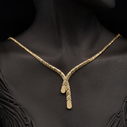 14K Yellow Gold Wheat Jewelry Set (20.89 g)
