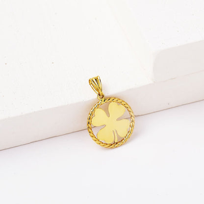 14K Yellow Gold Clover Pendant (1.28 g)
