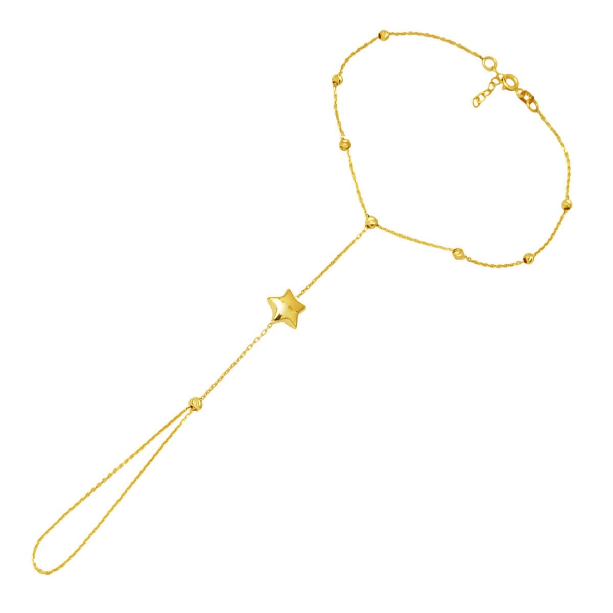 14K Yellow Gold Star Shahmaran Bracelet