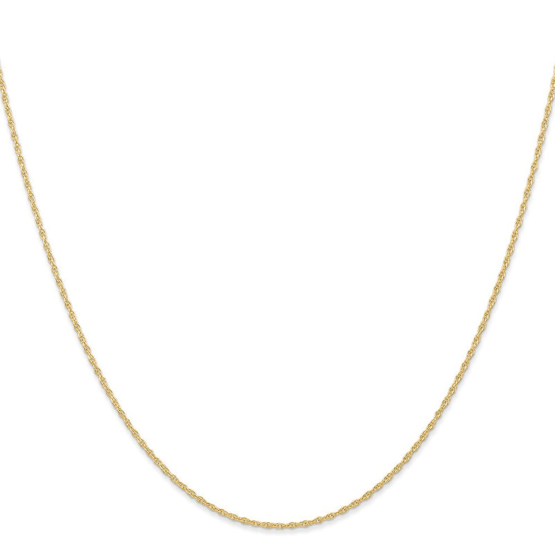 14K Yellow Gold 16 inch Carded .95mm Cable Rope with Spring Ring Clasp Chain Necklace