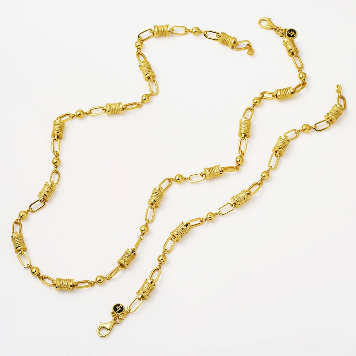 14K Yellow Gold Lydia Necklace Bracelet Jewelry Set