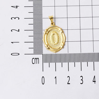 14K Yellow Gold Italian Initial O Necklace